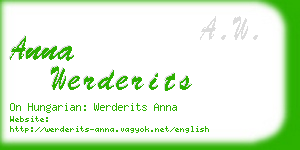 anna werderits business card